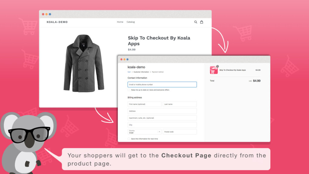 Shopify checkout app