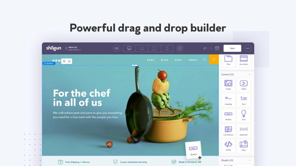 Shogun Landing Page Builder