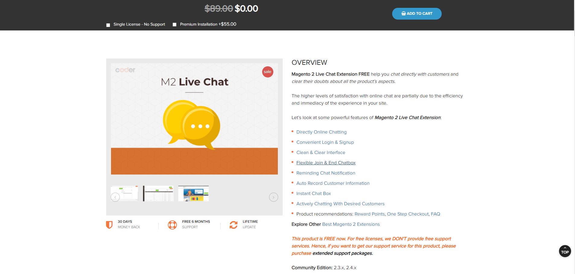 Magento live chat extension