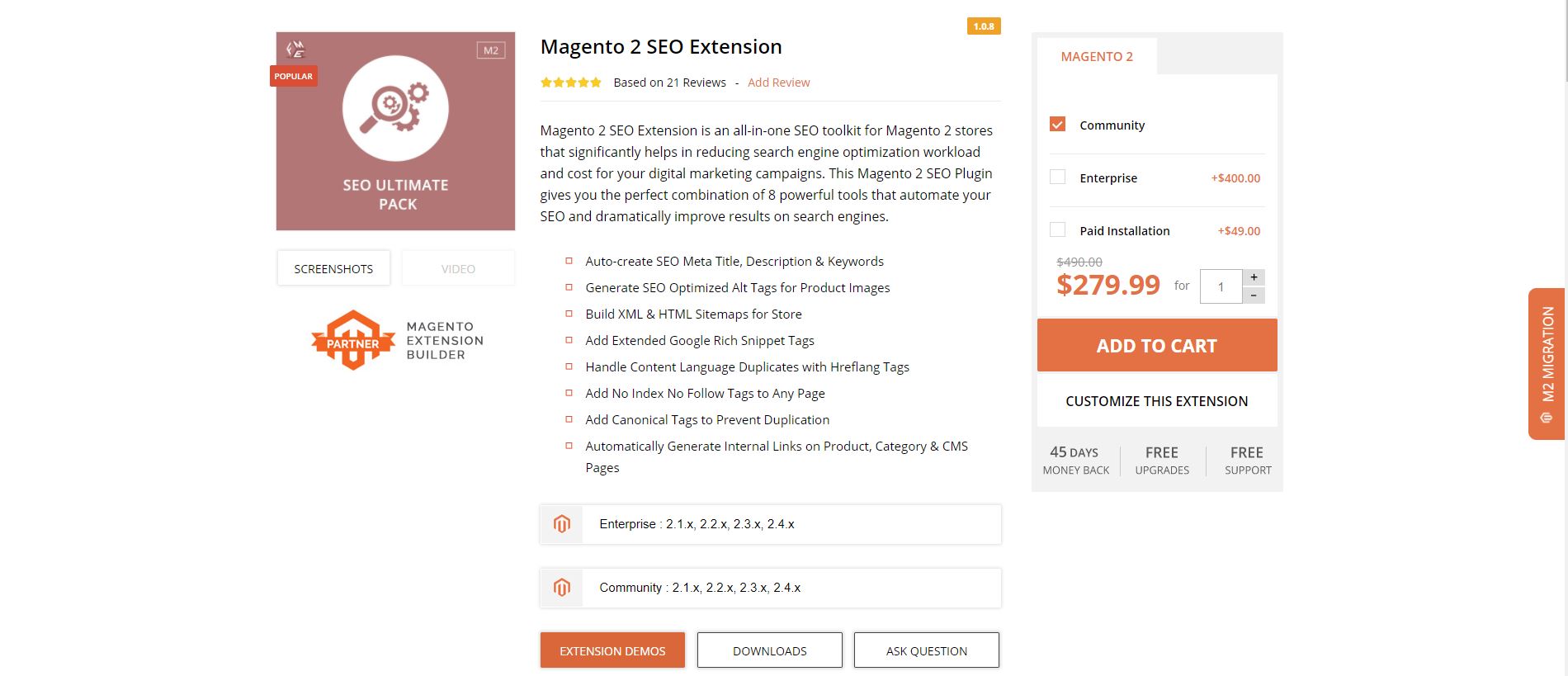 Magento SEO extension