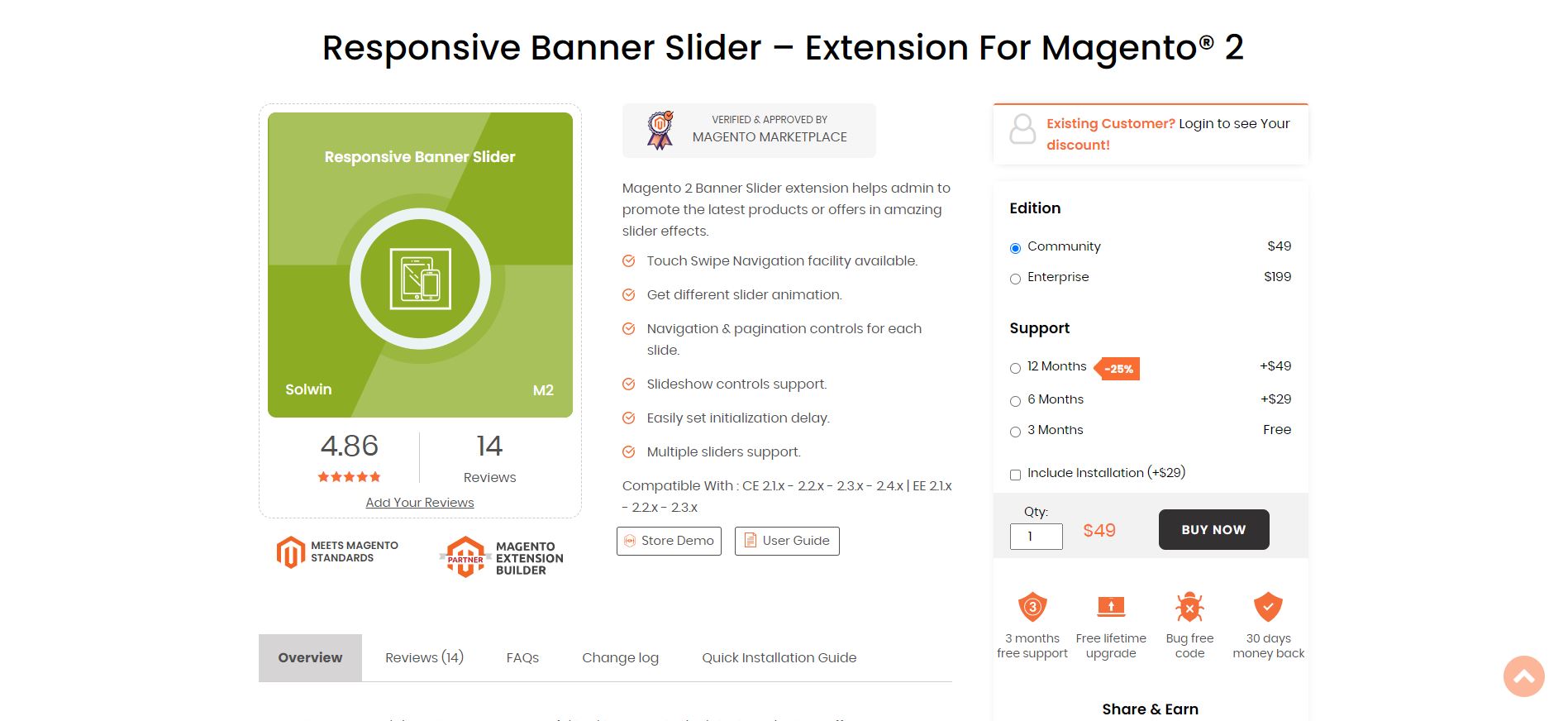 Magento banner slider extension: