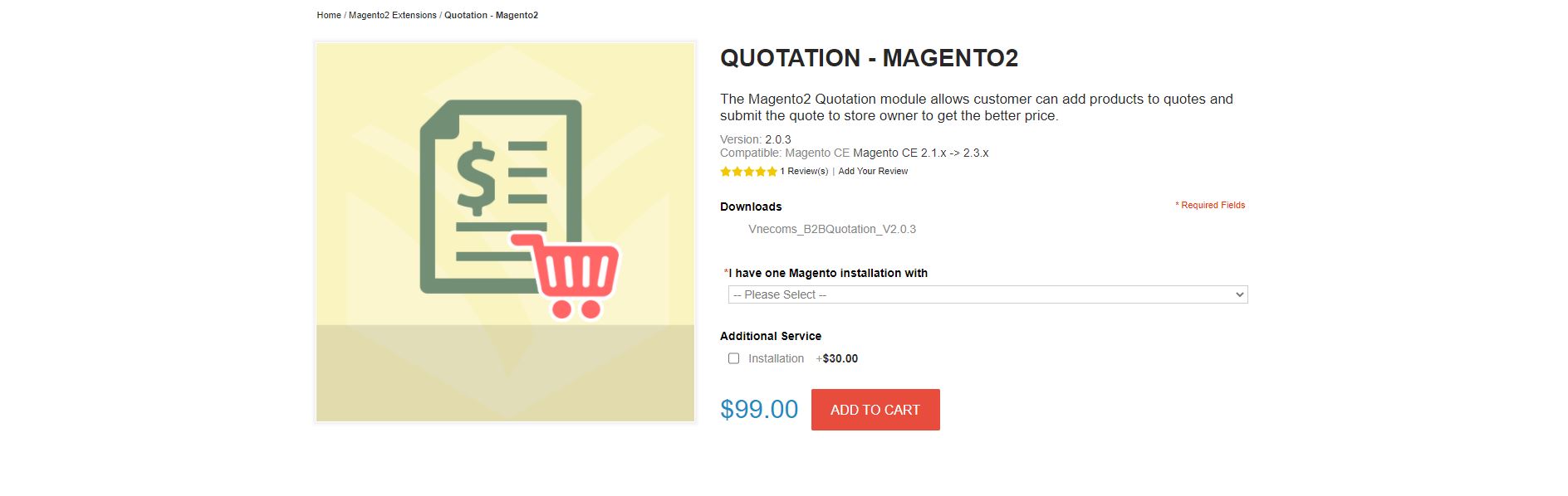 Magento quote extension