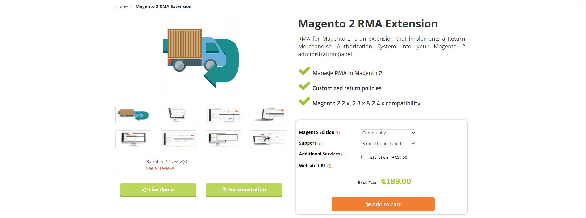 Magento RMA extension