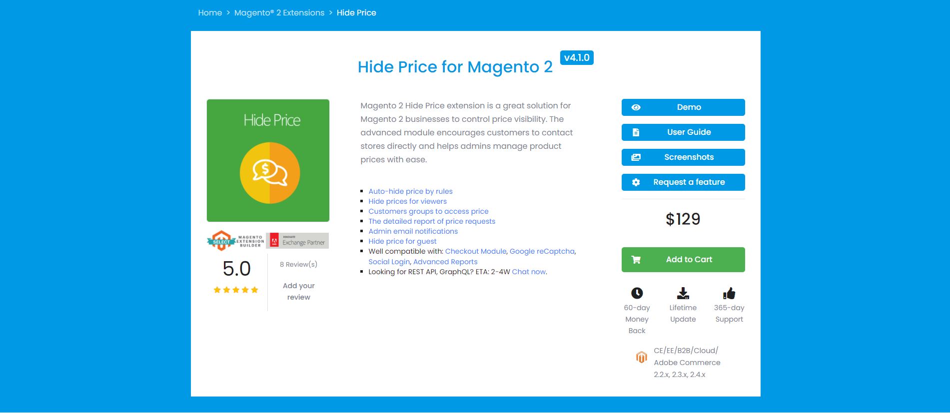 Magento hide price extension
