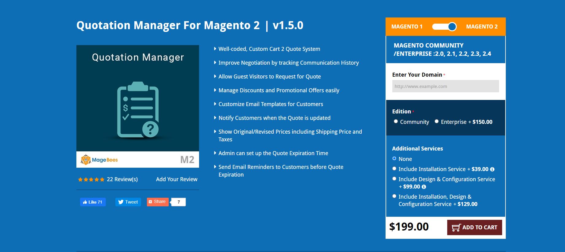 Magento quote extension