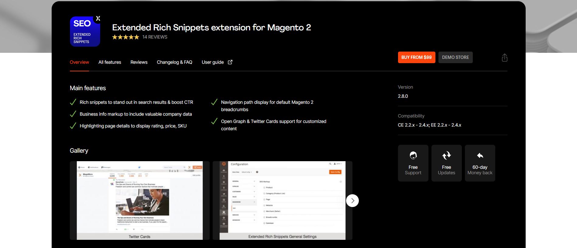 Magento rich snippets extension