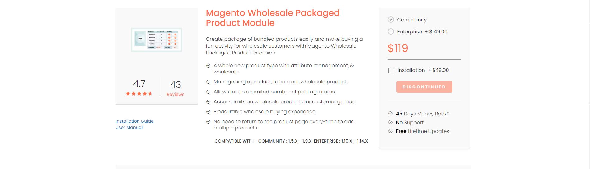 Magento wholesale extension