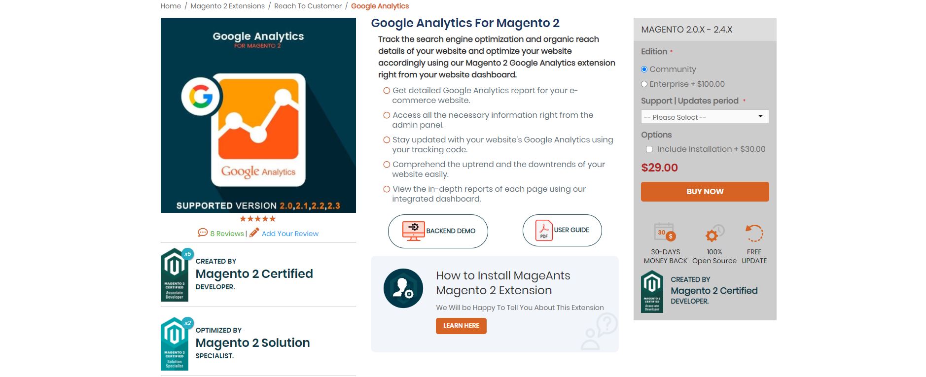 Magento Google Analytics Extension for Magento 2