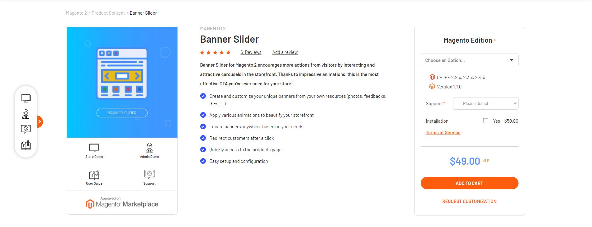 Magento banner slider extension: