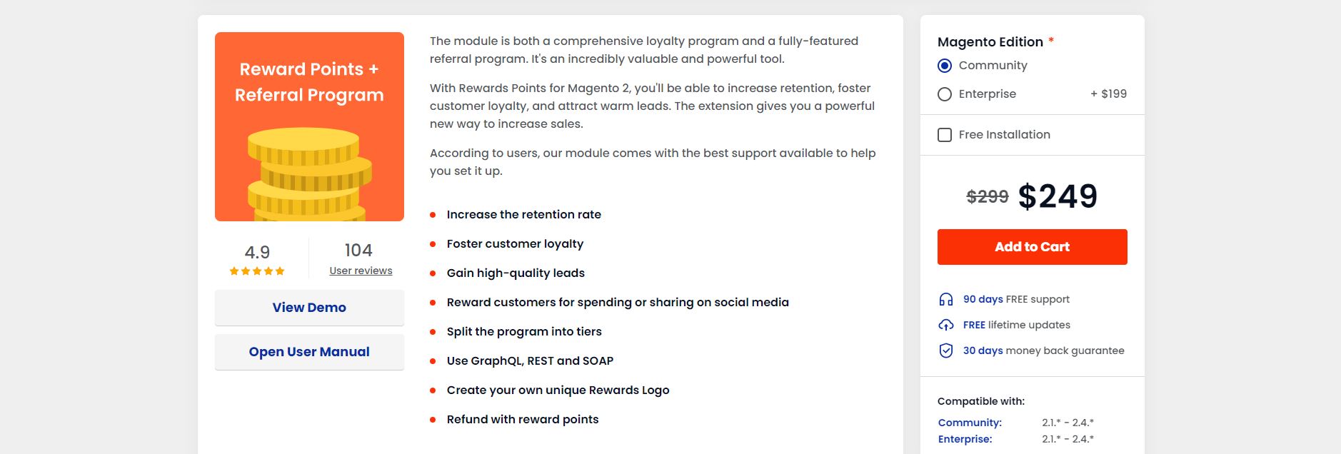 Magento reward points extension