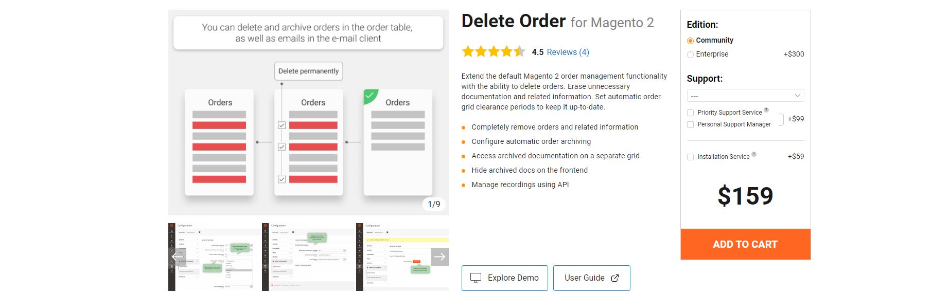 Magento Delete Order Extension