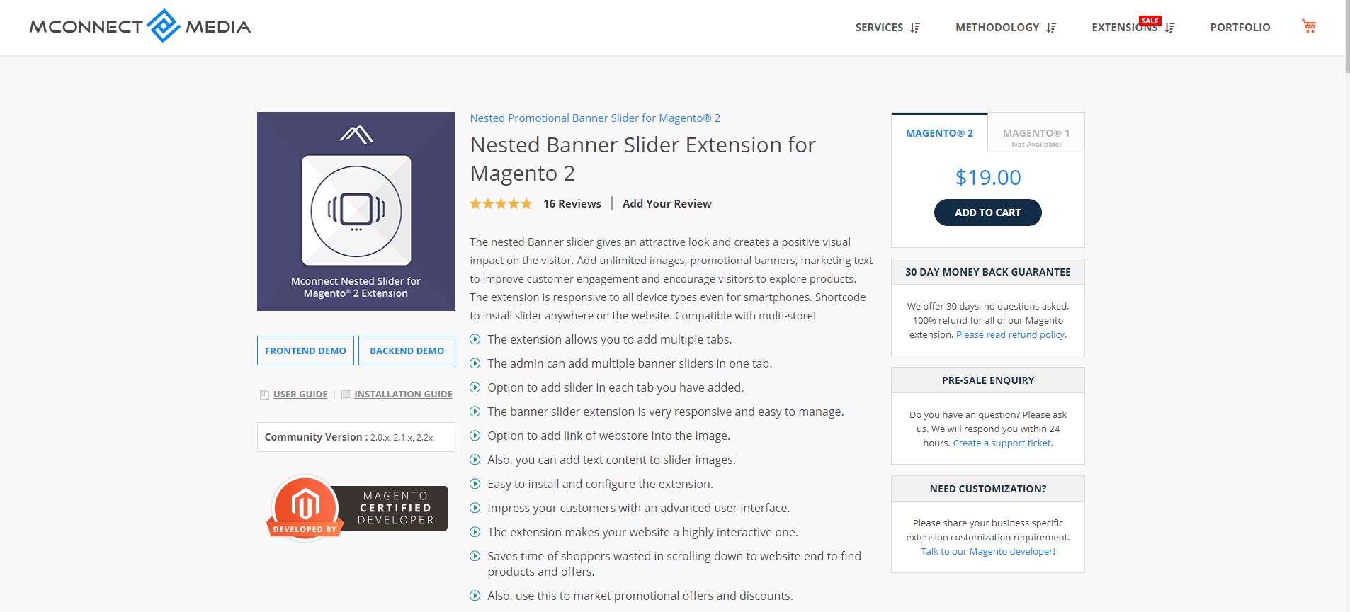 Magento banner slider extension: