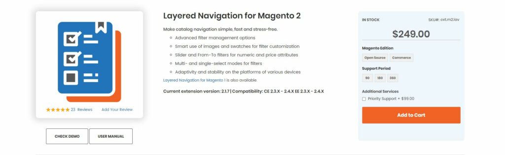 Magento 2 Layered Navigation Extension, Ajax Filter for Improved Layered  Navigation, Custom Product Collection, Horizontal Category Filter