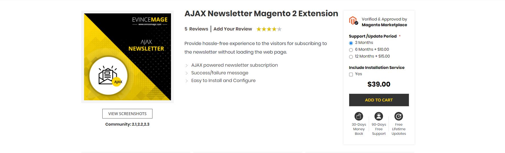 Magento newsletter extension