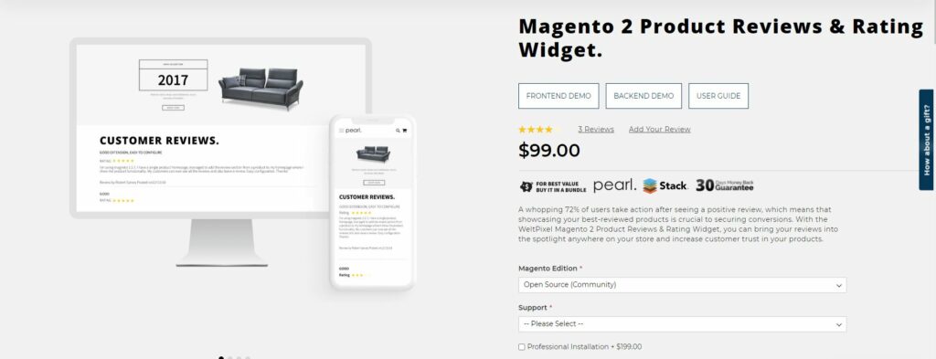 Magento review extension