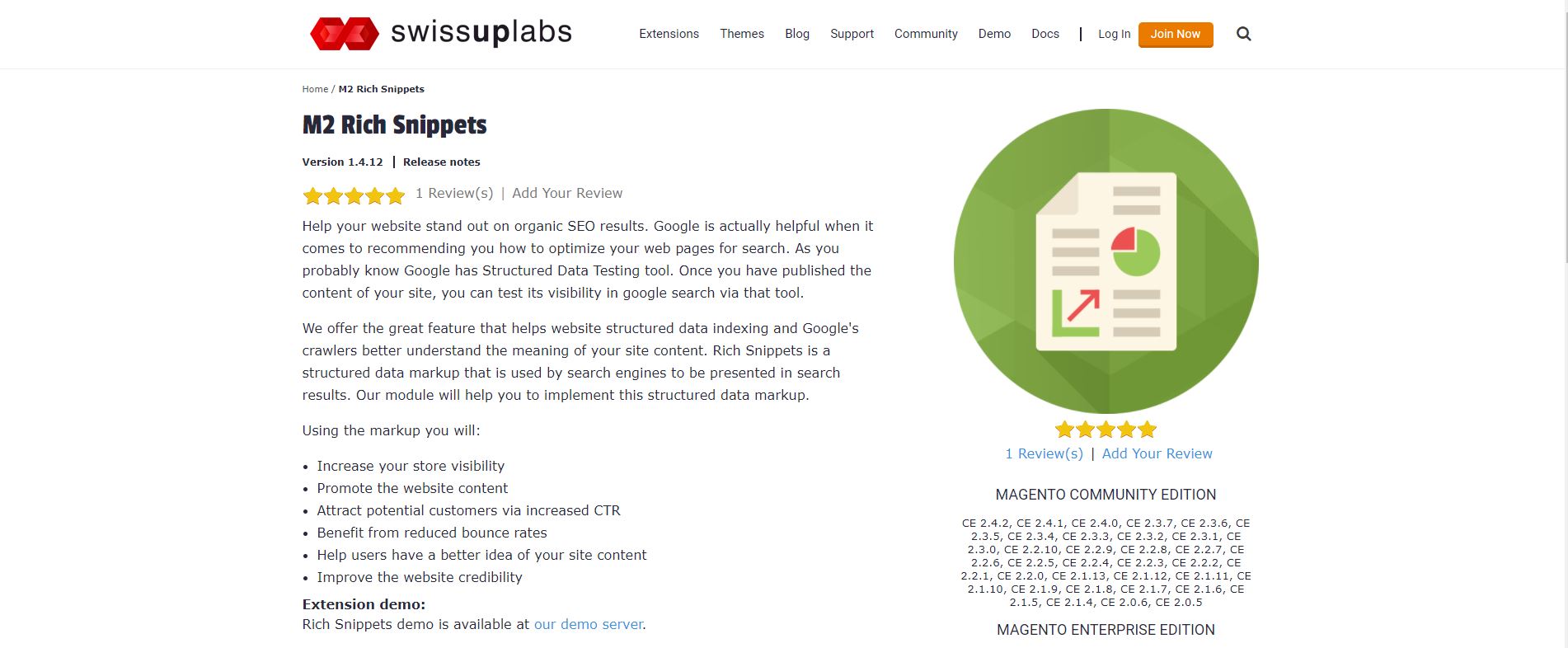 Magento rich snippets extension