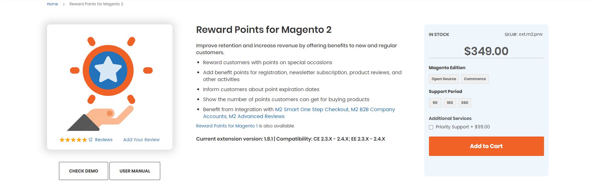 Magento reward points extension