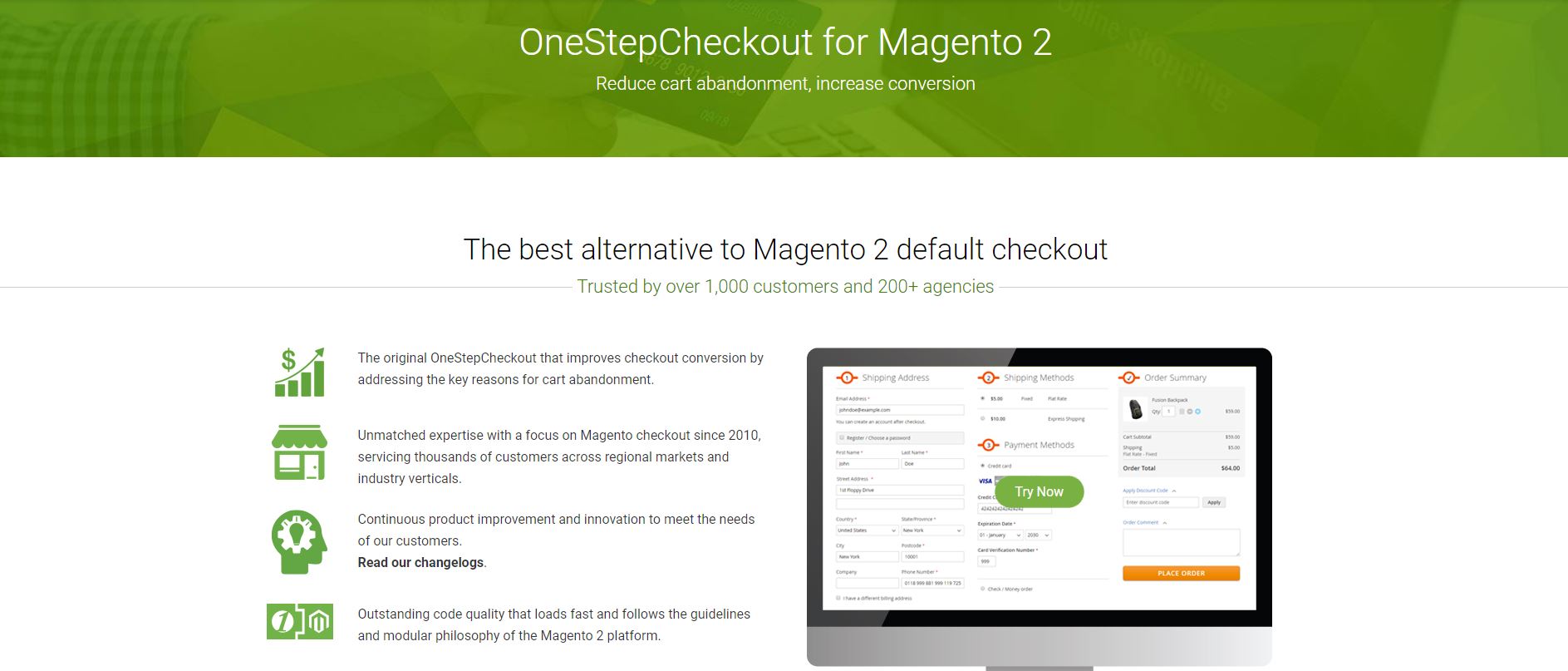 Magento one step checkout extension