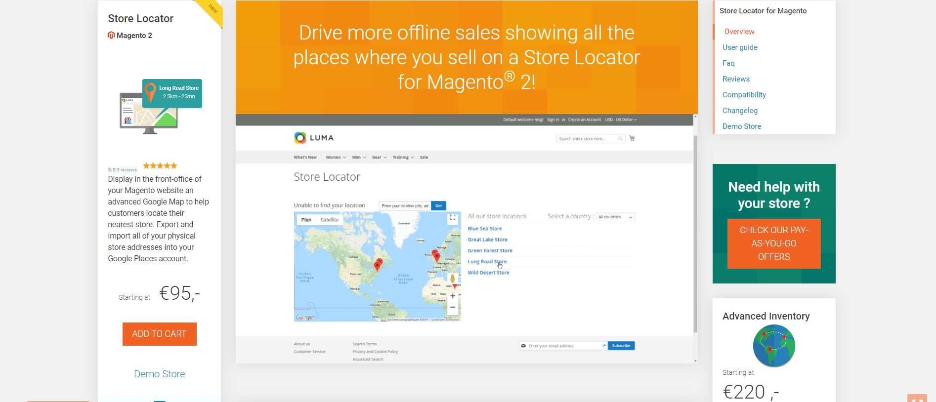 Magento store locator extension