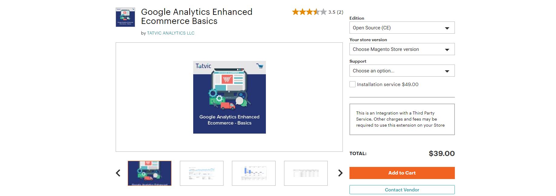 Magento Google Analytics Extension Enhanced Ecommerce