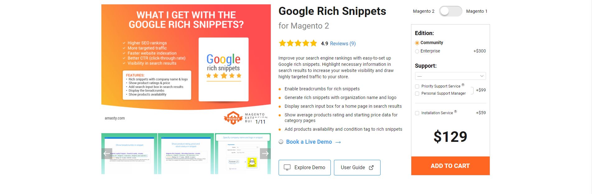 Magento rich snippets extension
