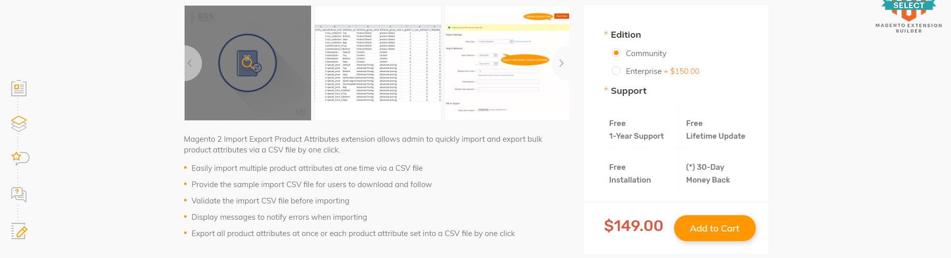Magento import products extension