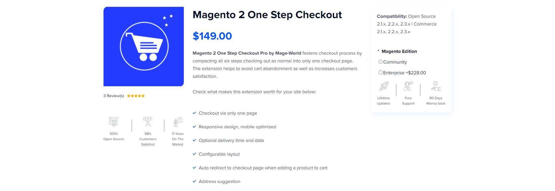 Magento one step checkout extension