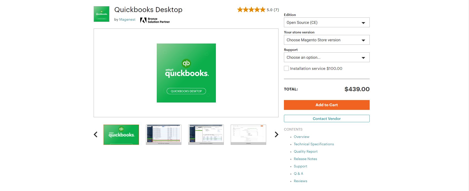 Magento QuickBooks extension