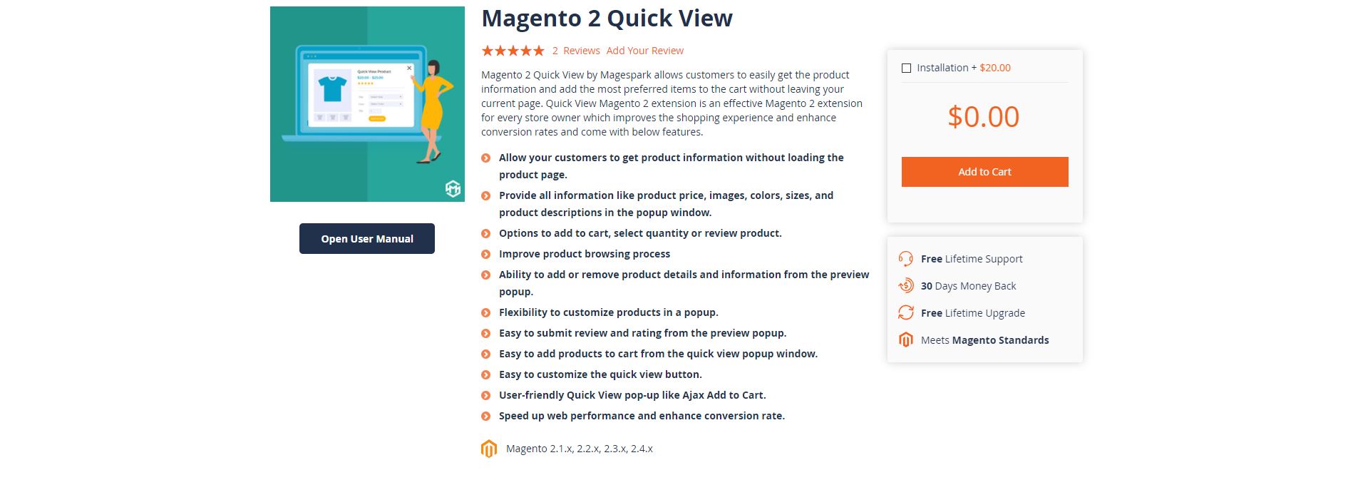 Magento Quick View extension