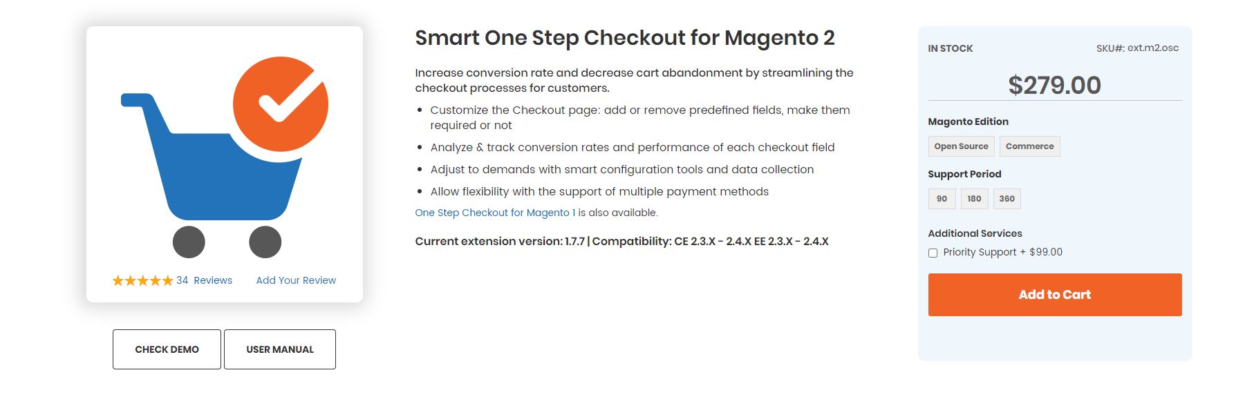 Magento one step checkout extension