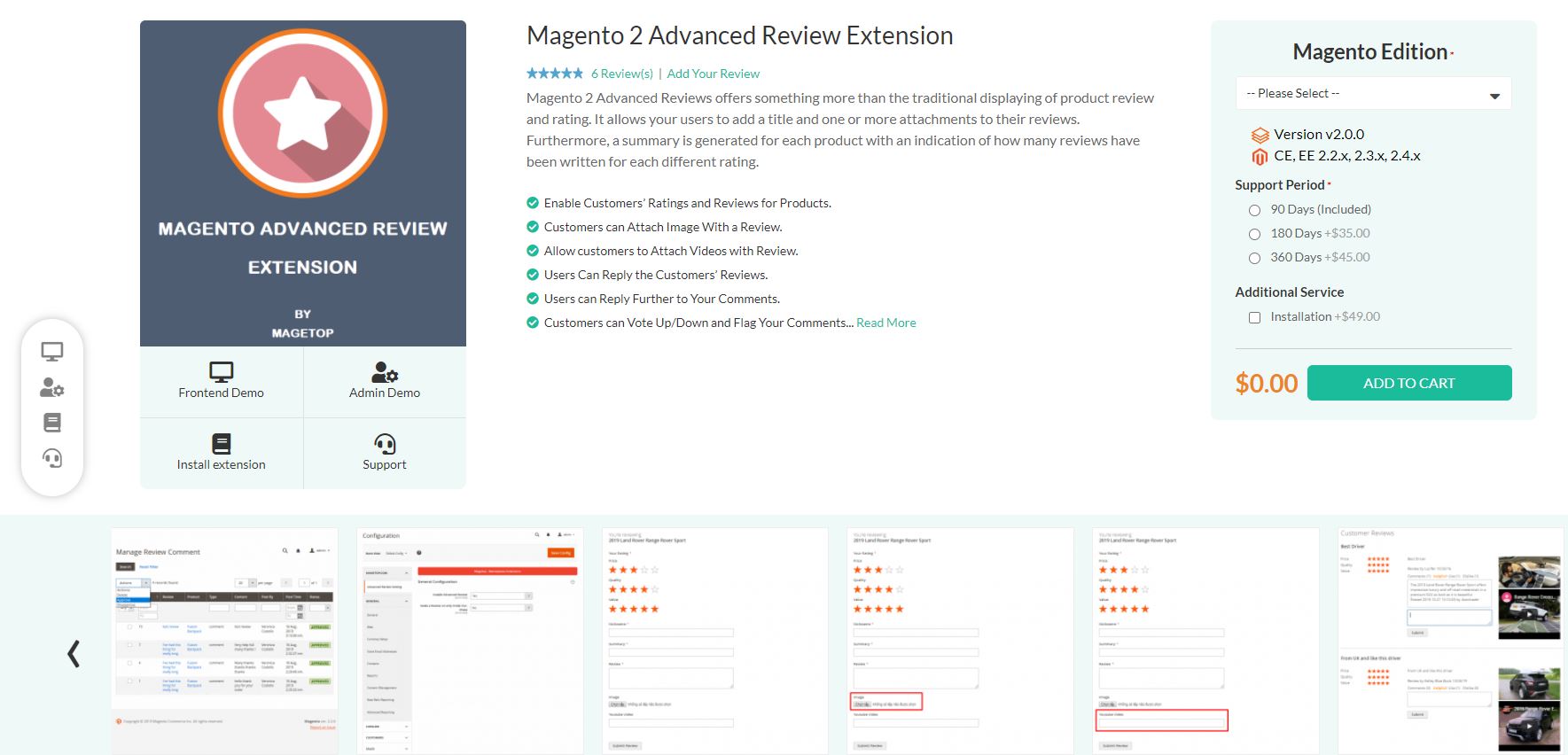 Magento review extension