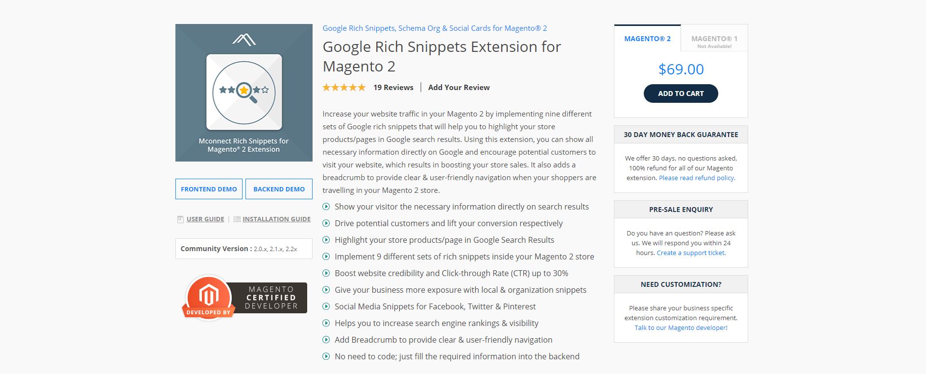 Magento rich snippets extension
