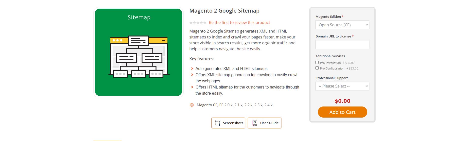 Magento XML Google sitemap 