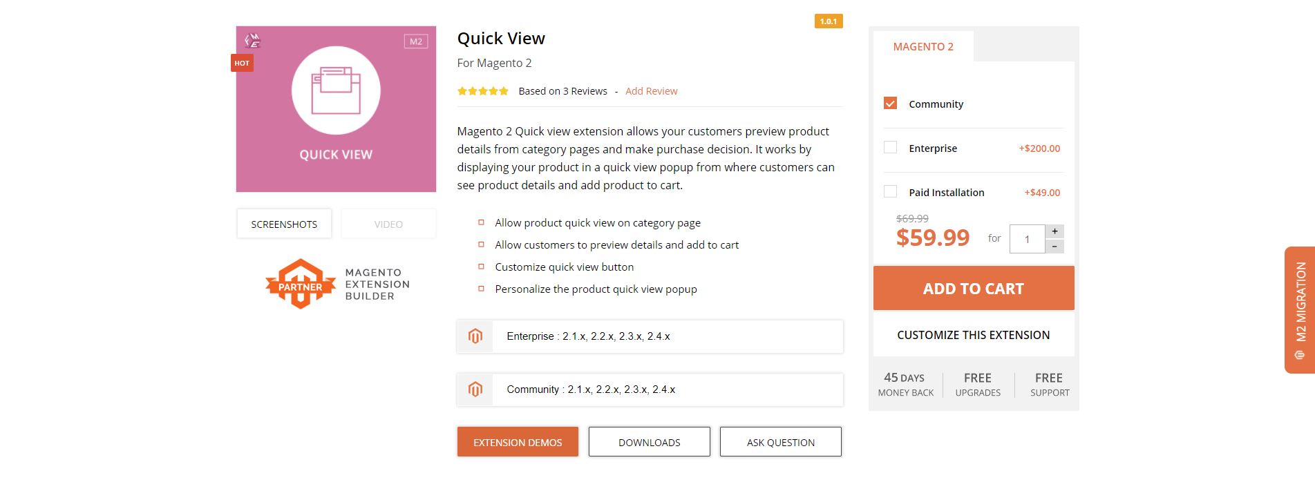 Magento Quick View extension