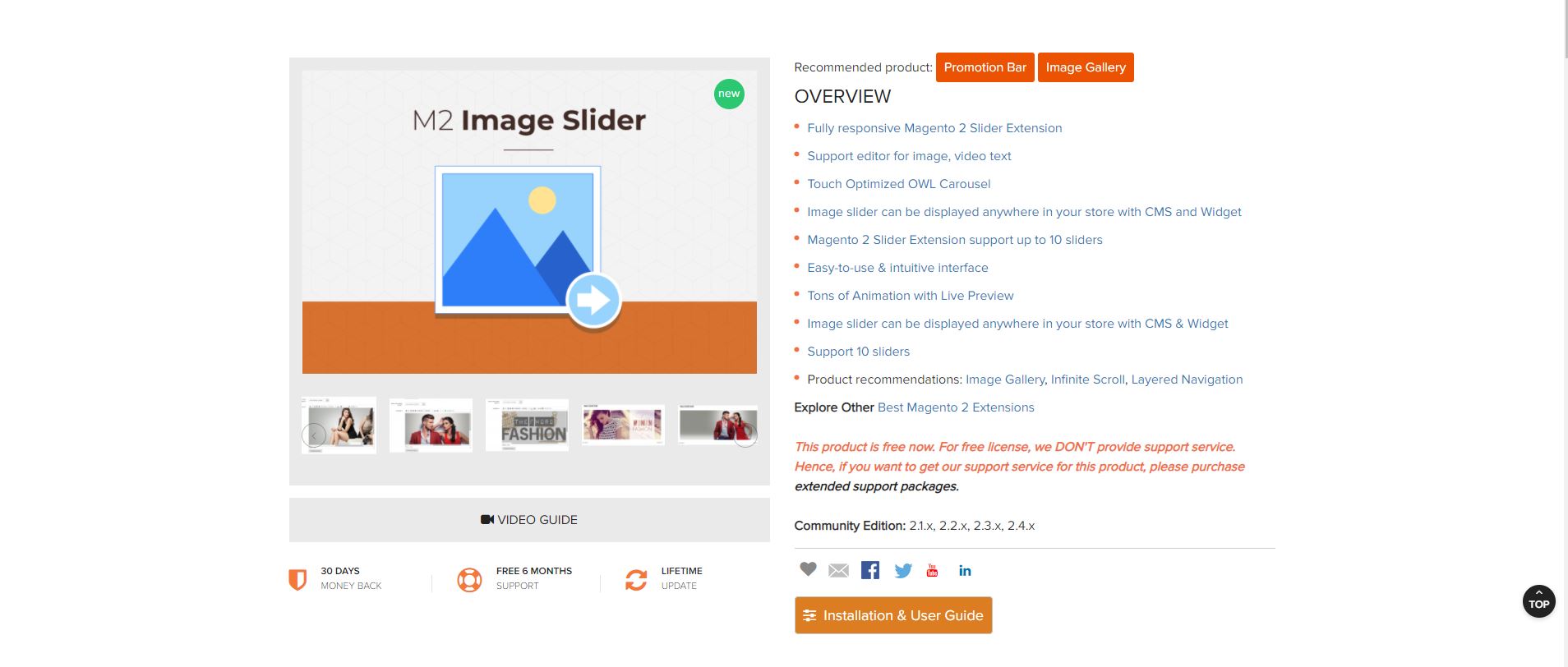 Magento banner slider extension: