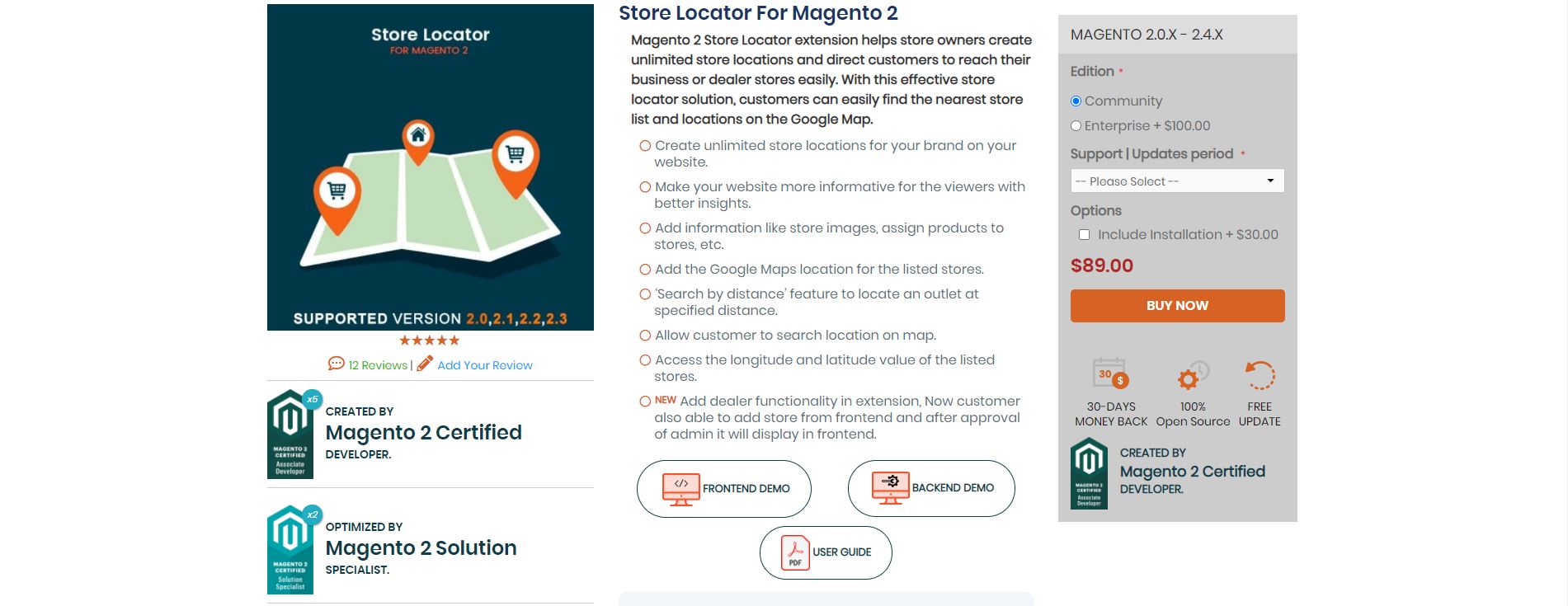 Magento store locator extension