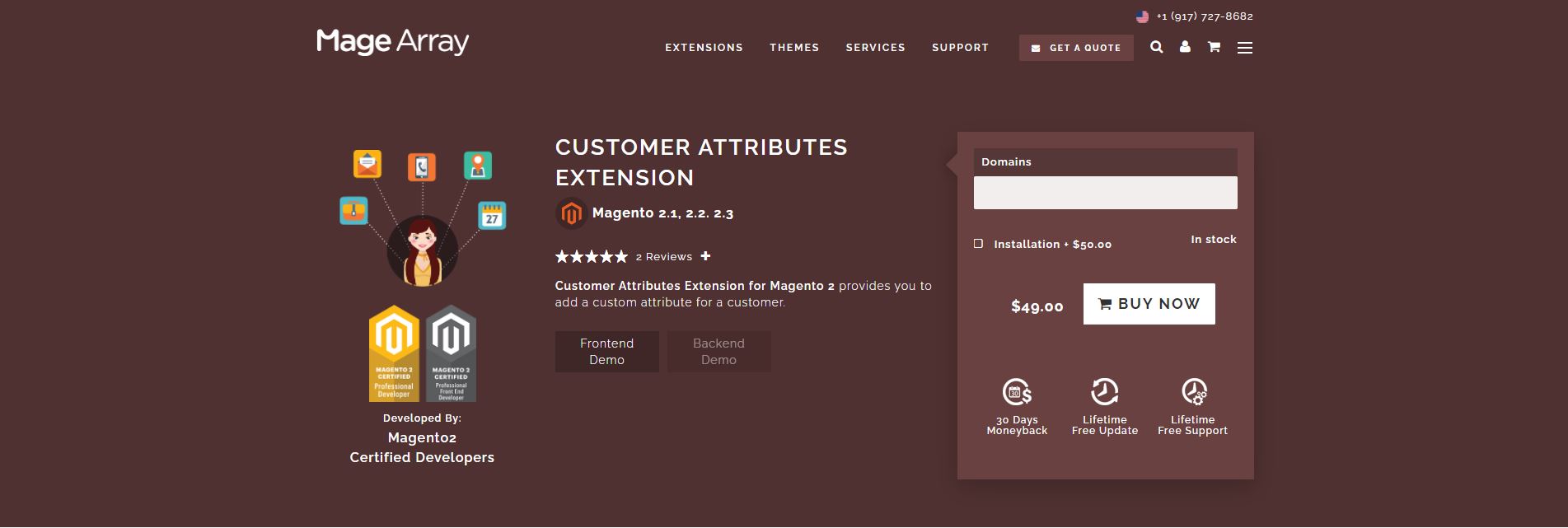 Magento customer attributes extension