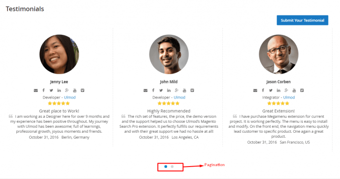 awesome Magento testimonials extension