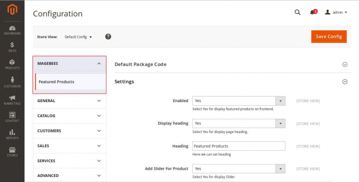 Magento featured products extension