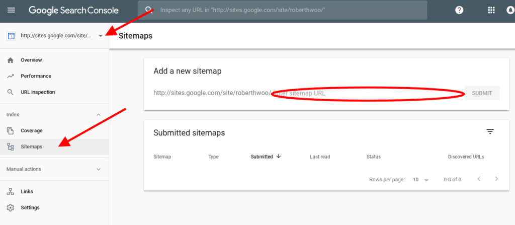 Sitemap on Google Search Console