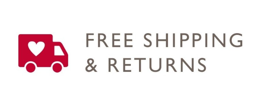 Free shipping and returns hotsell