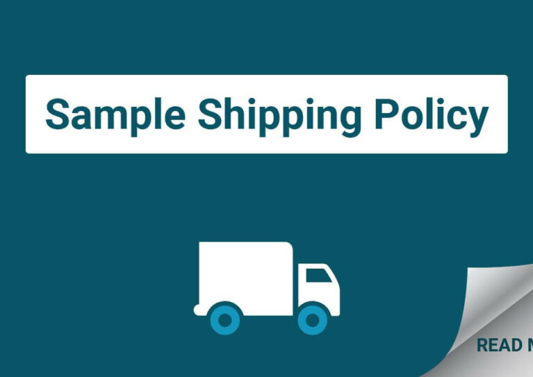 Shipping policy sample