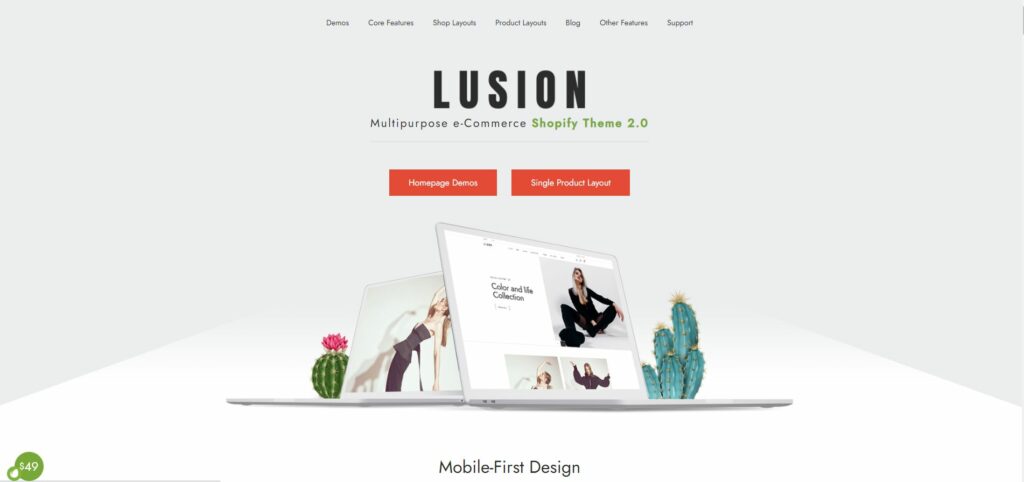 Lusion Shopify Bootstrap Theme