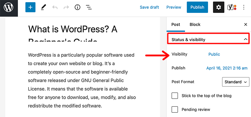 how to unpublish a wordpress site