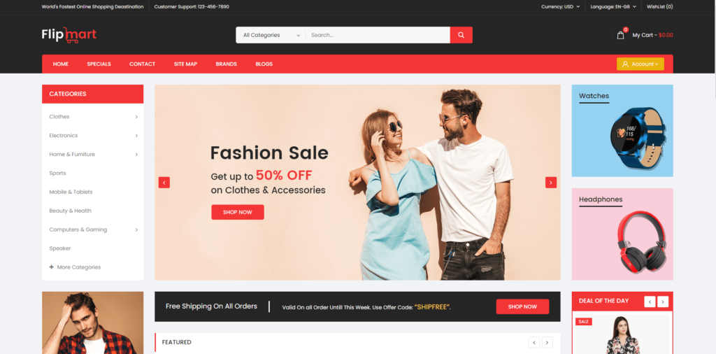 opencart ecommerce theme