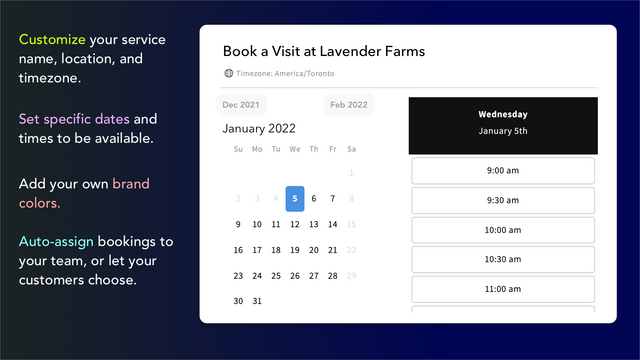 Shopify calendar app