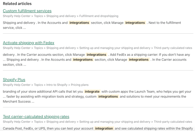 Shopify Help Center Related Articles