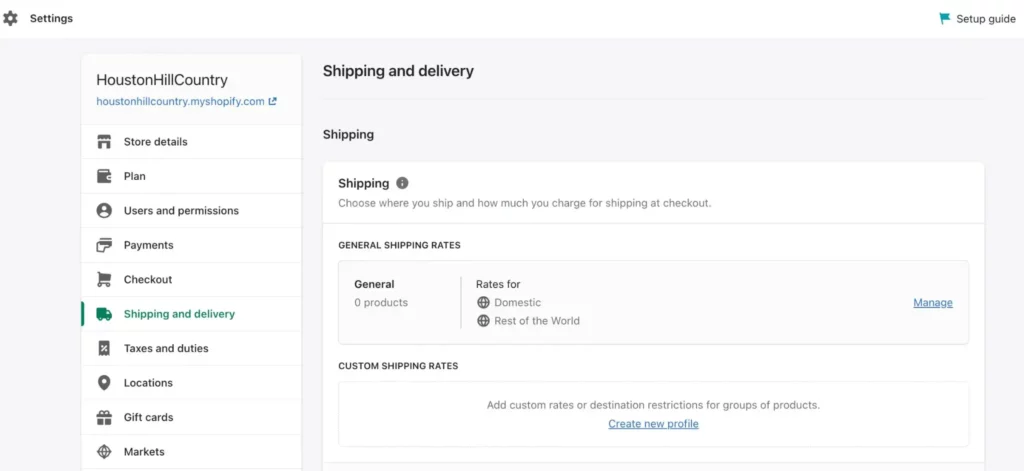 Shopify Shipping And Delivery