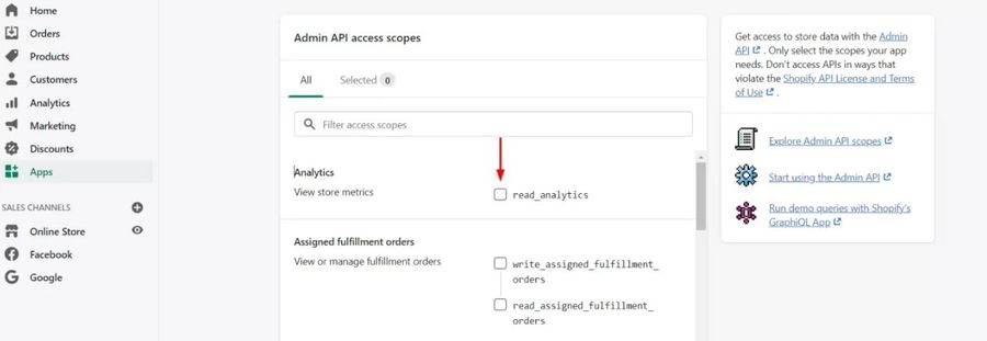 Admin API Access Scopes