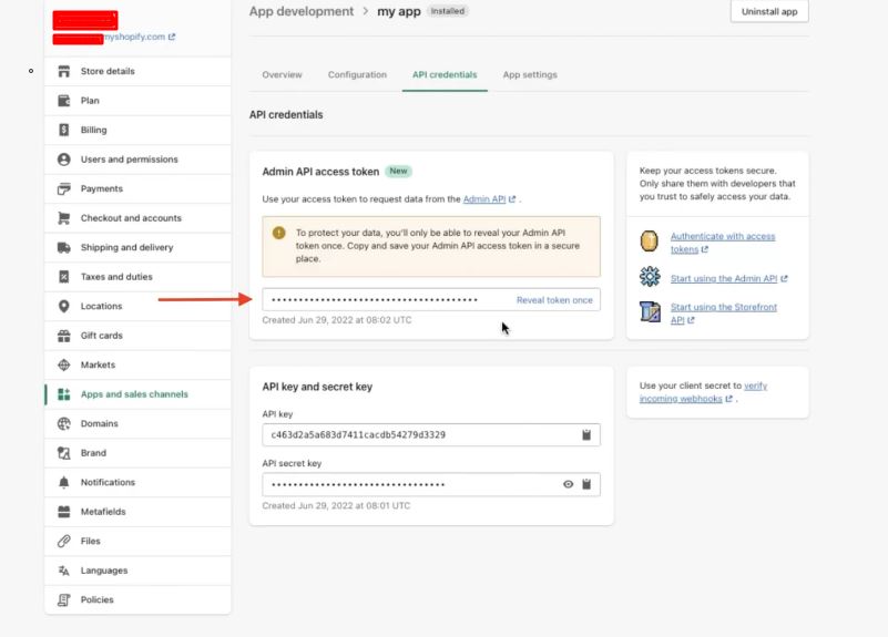 API Key for Migration